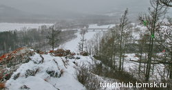 Вид с тропы на мост через Белый Июс.